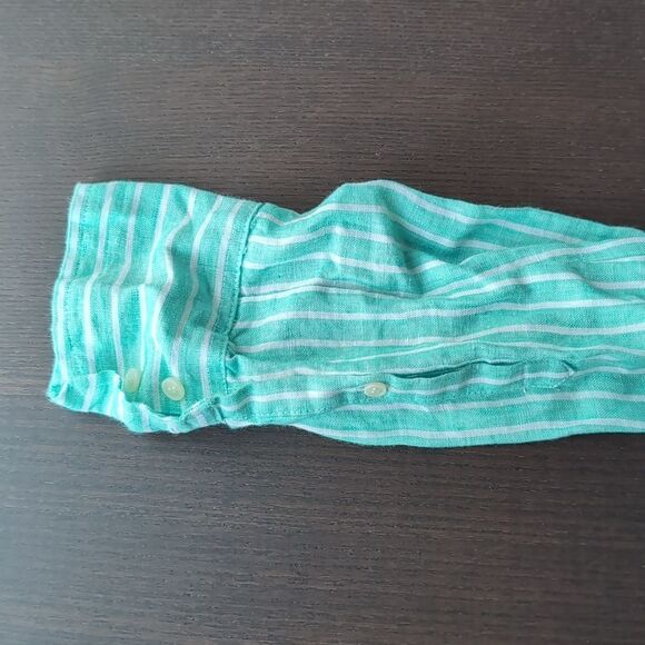 J.Crew Striped Baird McNutt Irish Linen Perfect Shirt Size S Us4 - Picture 4 of 9